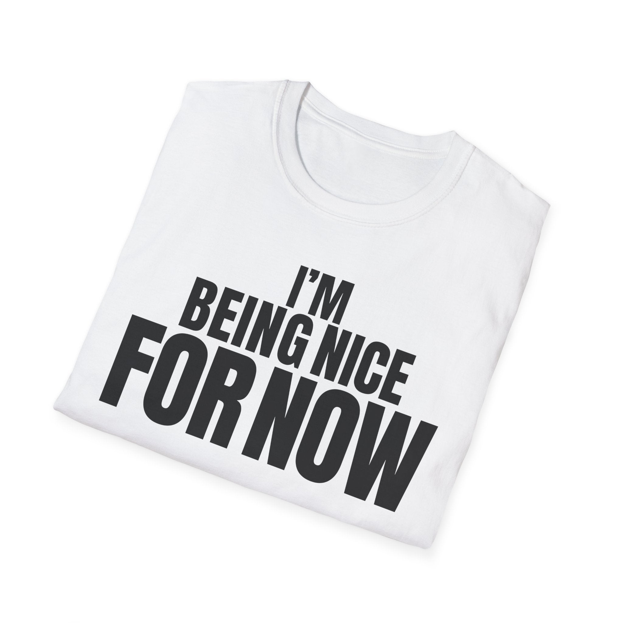 I'M BEING NICE FOR NOW T-SHIRT