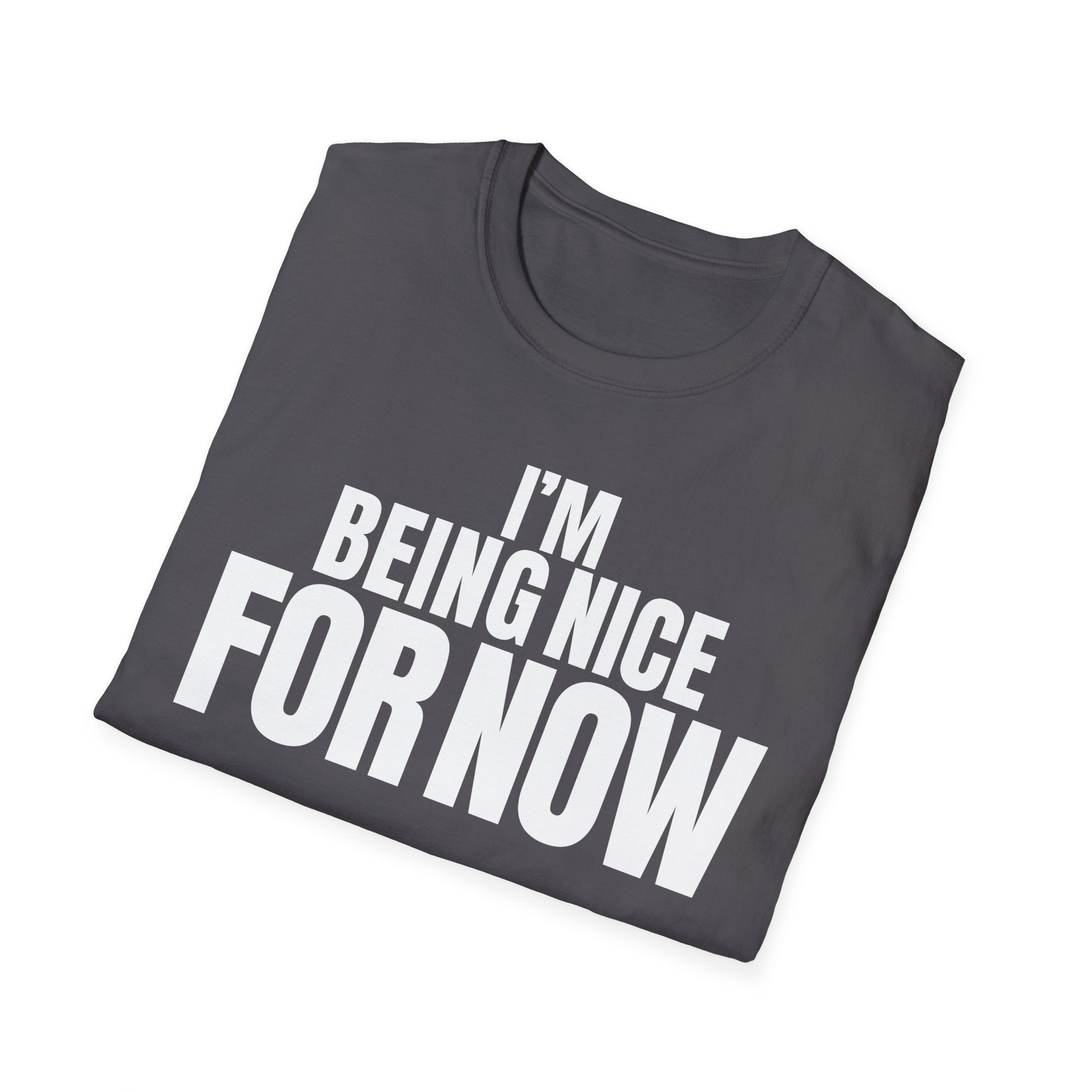 I'M BEING NICE FOR NOW T-SHIRT