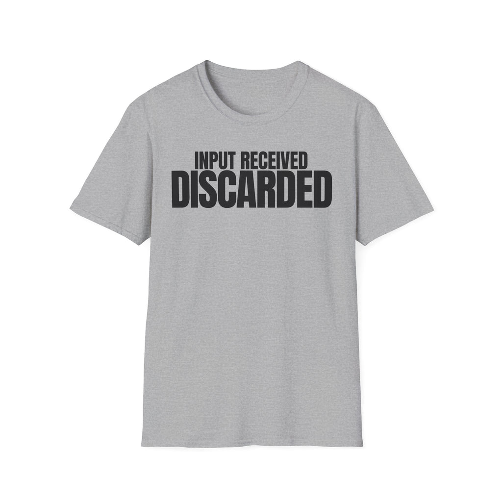 INPUT RECIVED DISCARDED T-SHIRT