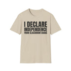 I DECLARE INDEPENDENCE FROM CLASSROOM CHAOS T-SHIRT
