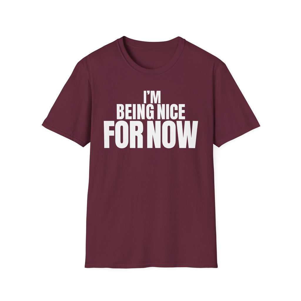 I'M BEING NICE FOR NOW T-SHIRT