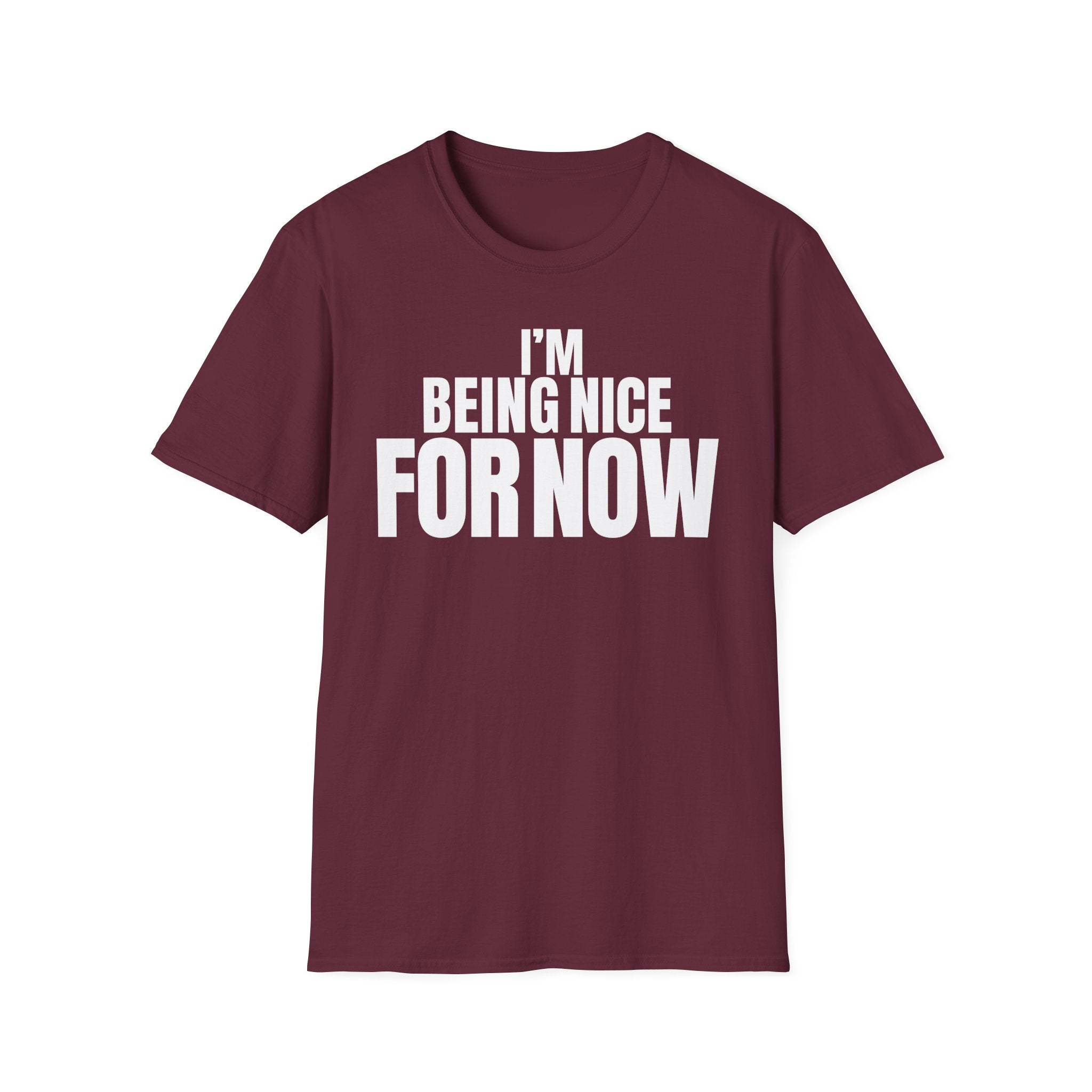 I'M BEING NICE FOR NOW T-SHIRT