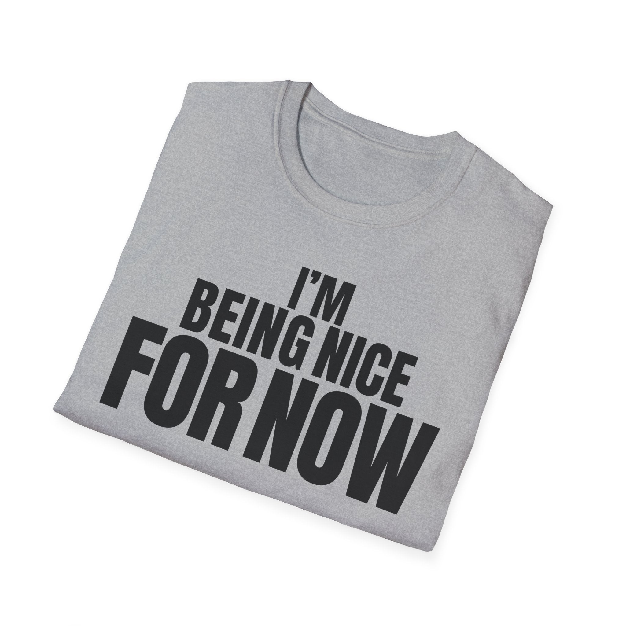 I'M BEING NICE FOR NOW T-SHIRT