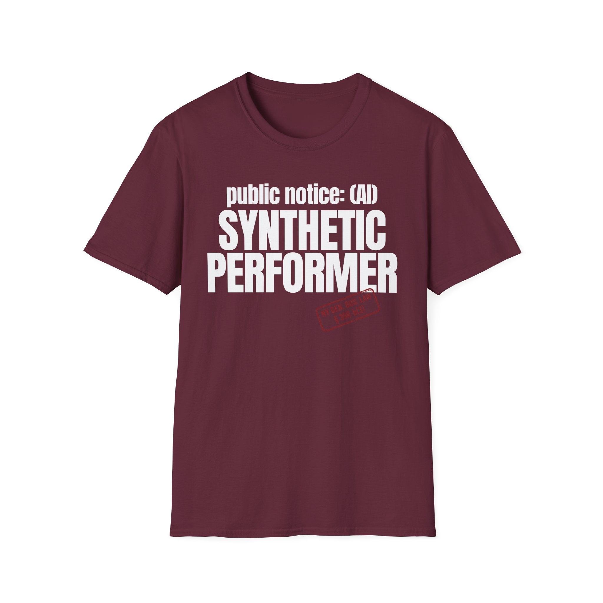 public notice:(AI) SYNTHETIC PERFORMER (with stamp)