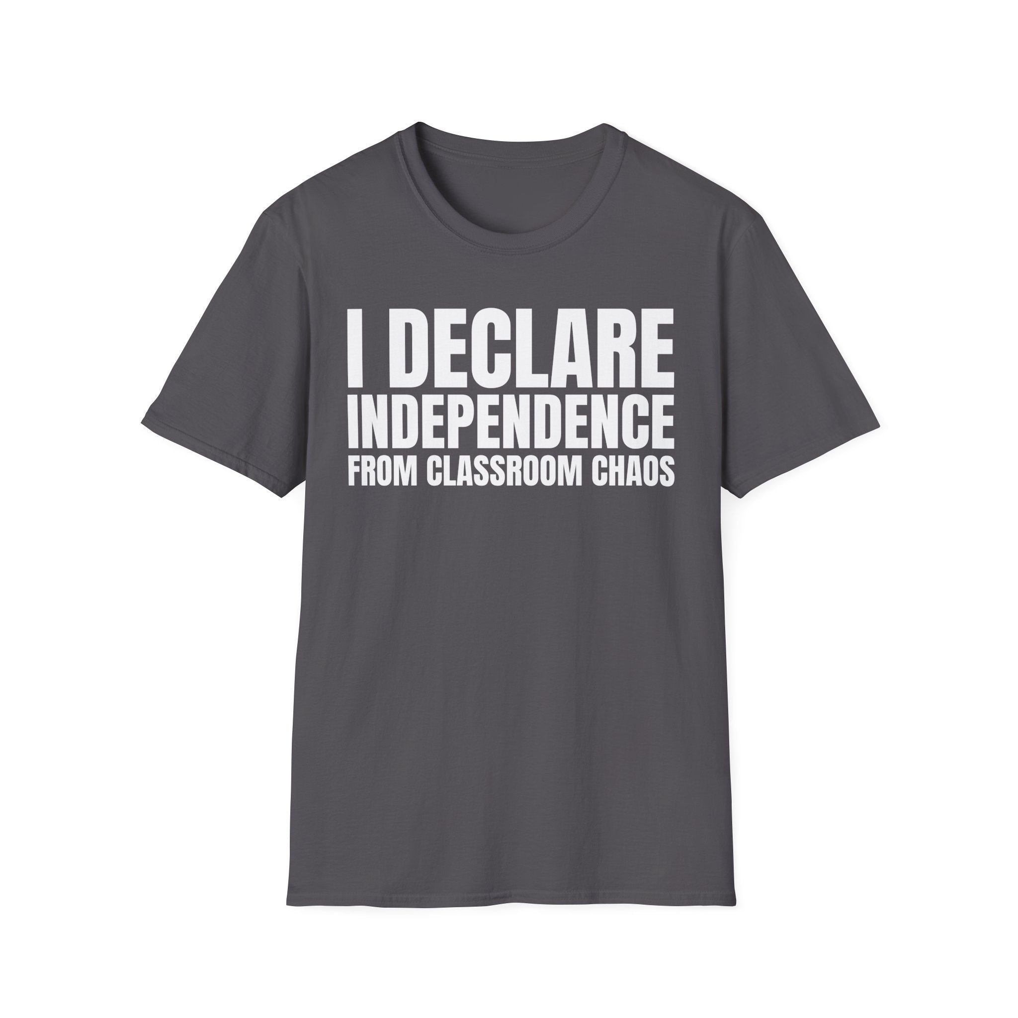 I DECLARE INDEPENDENCE FROM CLASSROOM CHAOS T-SHIRT