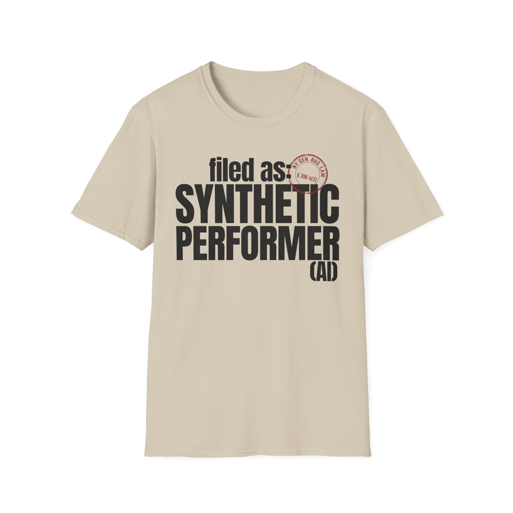 filed as: SYNTHETIC PERFORMER (AI) (with stamp)