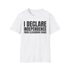 I DECLARE INDEPENDENCE FROM CLASSROOM CHAOS T-SHIRT